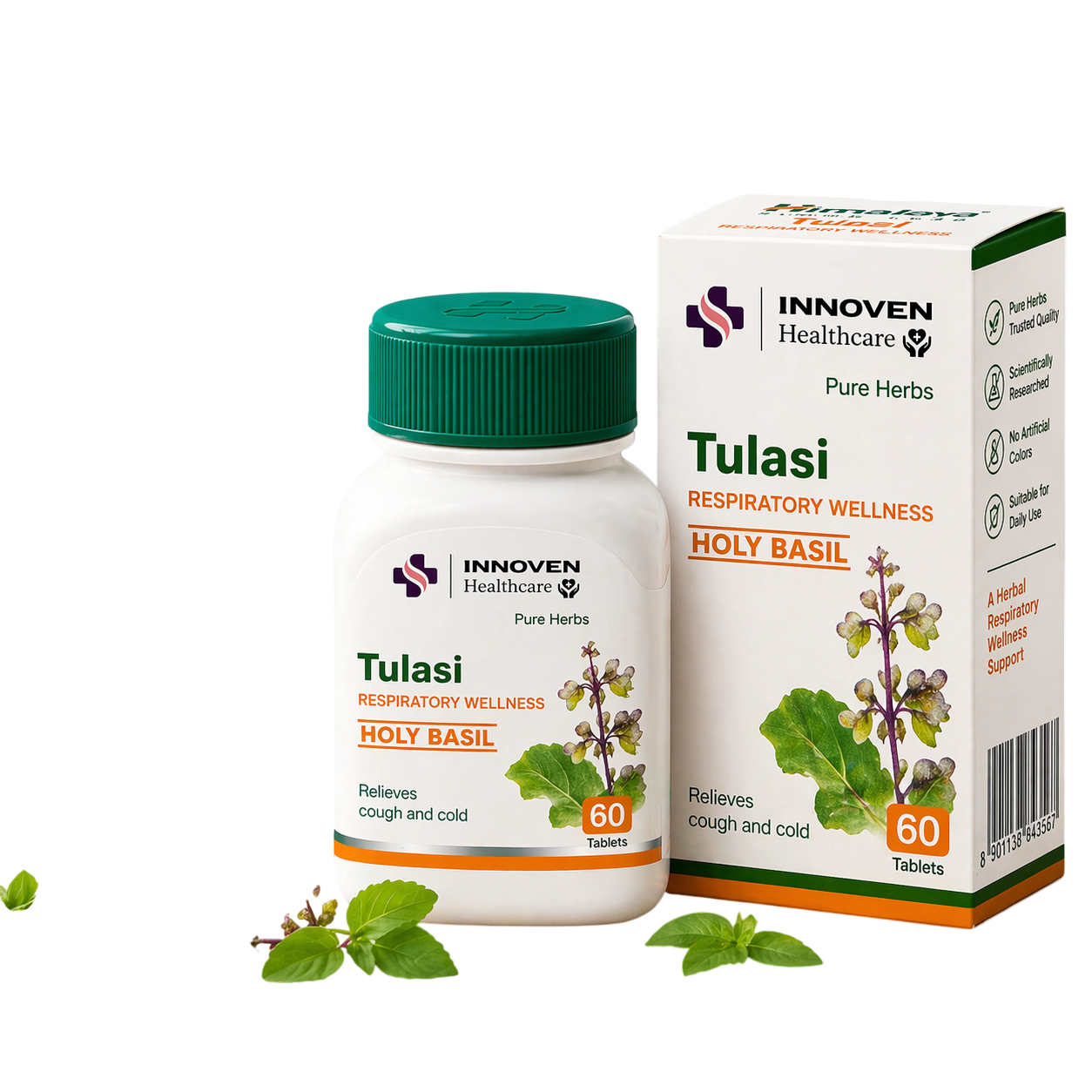 INNOVEN Tulasi Respiratory Wellness – Ayurvedic Holy Basil Cough & Cold Relief & Seasonal Wellness