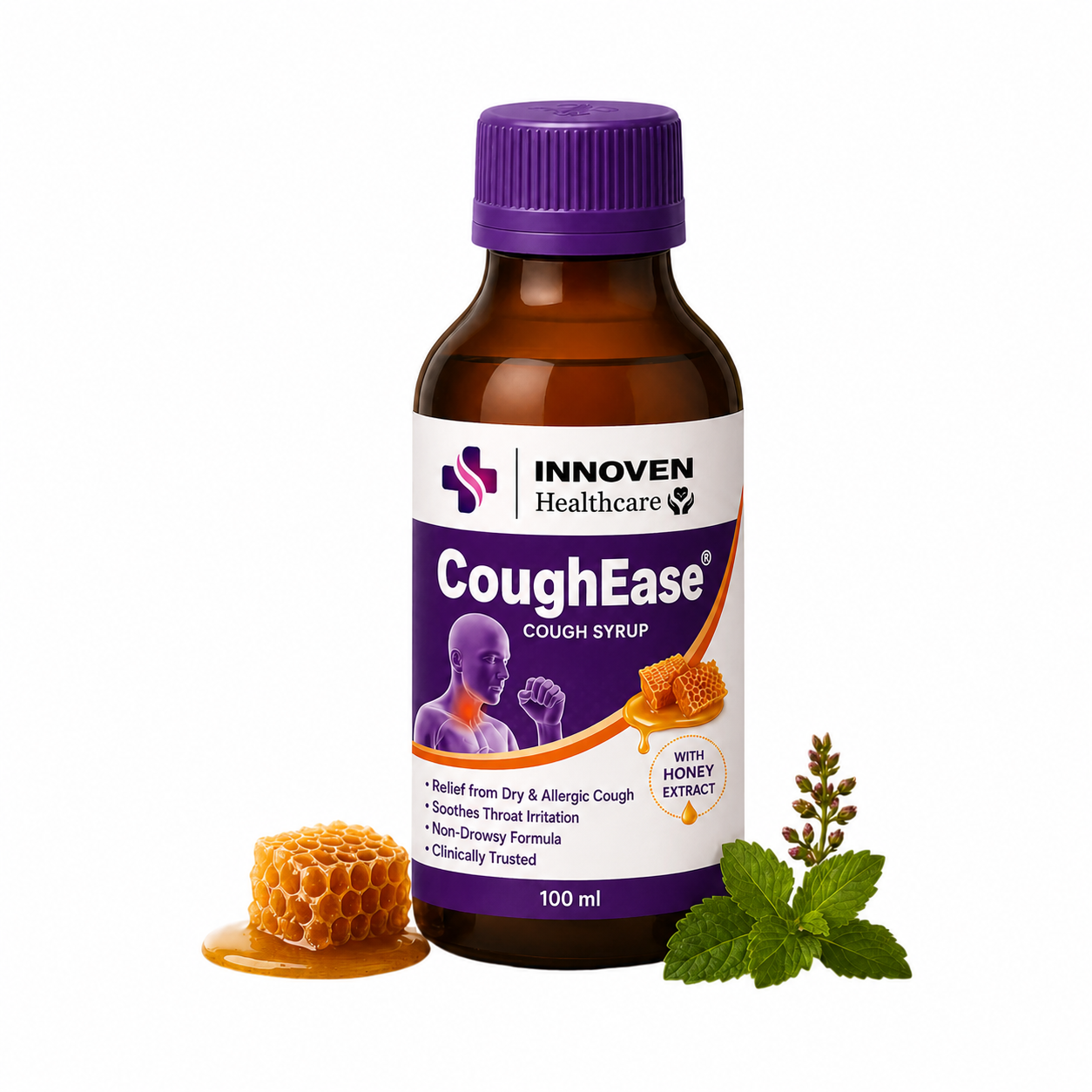 Innoven CoughEase Syrup 100ml – Fast, Gentle Relief for Dry & Wet Coughs