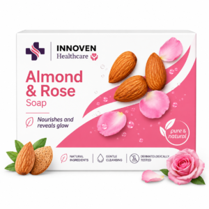 Innoven Almond & Rose Soap Nourishes and reveals glow