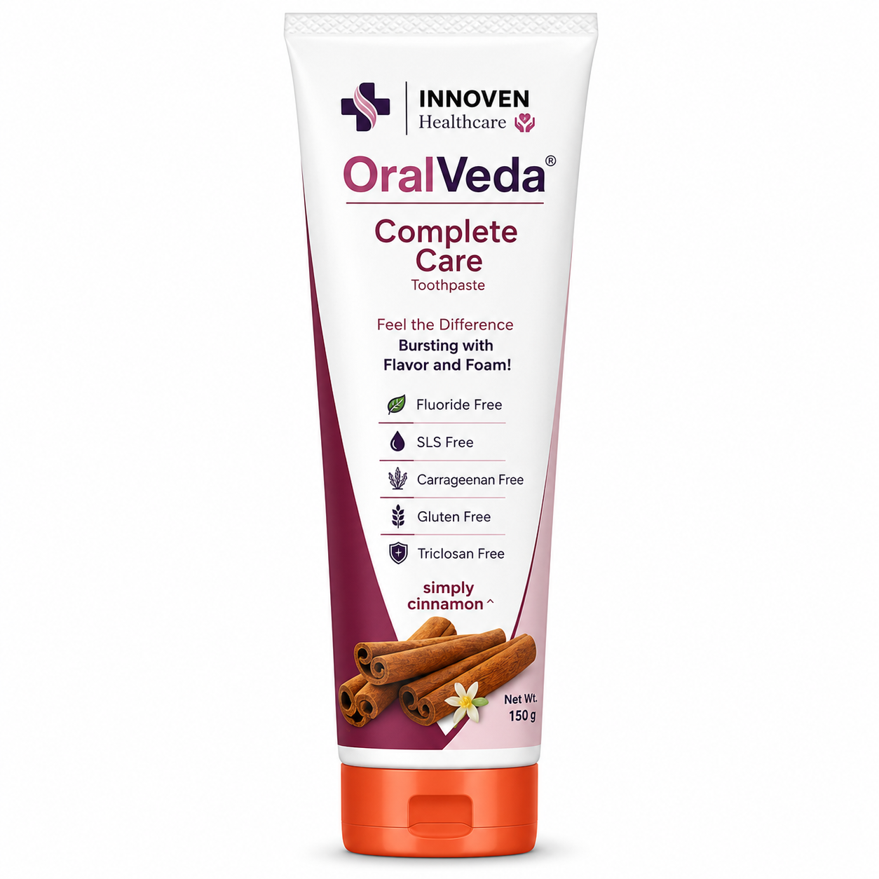 Innoven OralVeda Complete Care Toothpaste - Simply Cinnamon